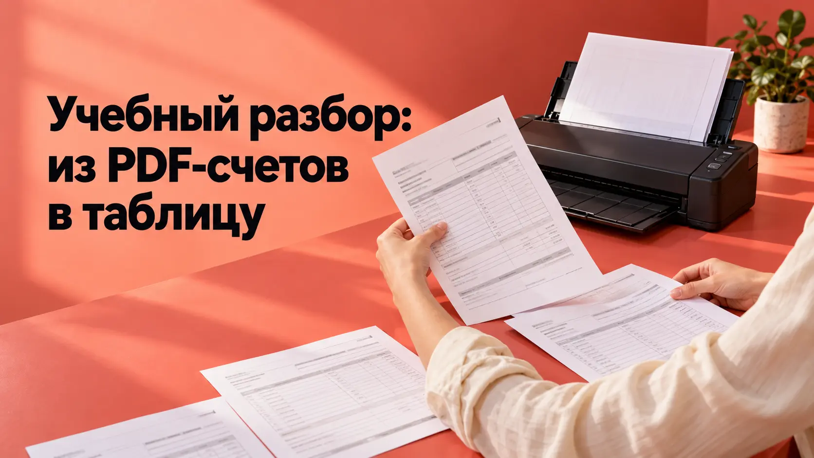 Учебный разбор: из PDF-счетов в таблицу