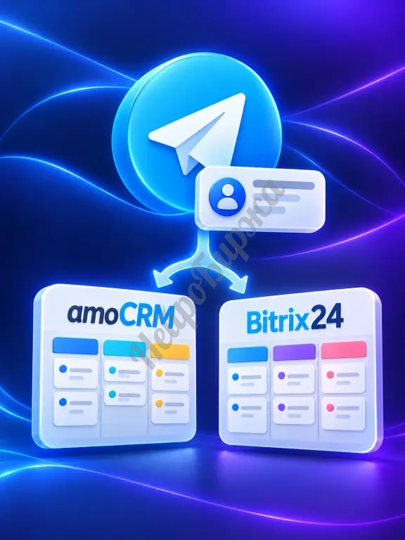 Интеграция Telegram с amoCRM и Bitrix24 — заявки из бота в CRM