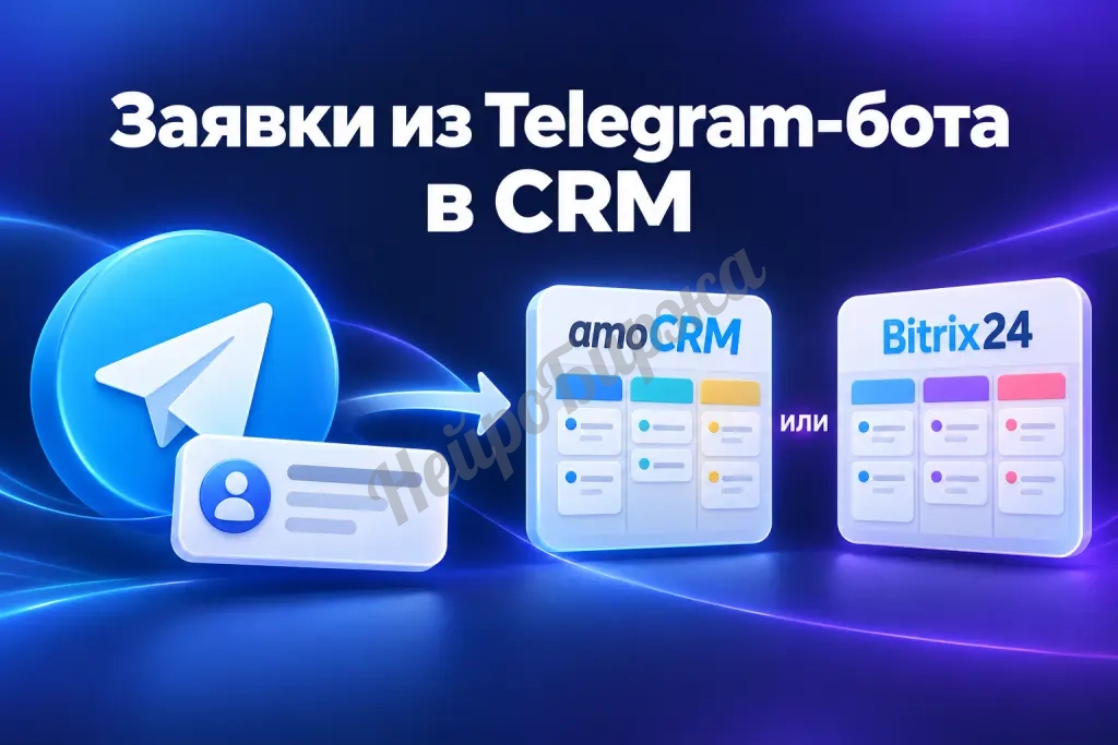 Интеграция Telegram с amoCRM и Bitrix24 — заявки из бота в CRM